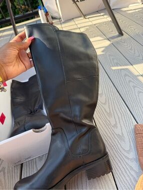 ALDO Jeliana Black Waterproof Knee-High Boots, size 8